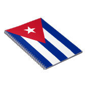Nationale vlag van Cuba met Jouw naam Muismat Notitieboek (Rechterzijde)