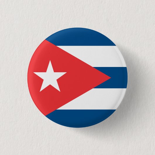 Nationale vlag van Cuba Ronde Button 3,2 Cm (Voorkant)