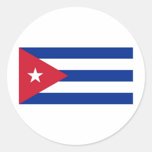 Nationale vlag van Cuba Ronde Sticker