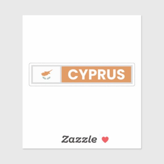 nationale vlag van cyprus sticker (Vel)