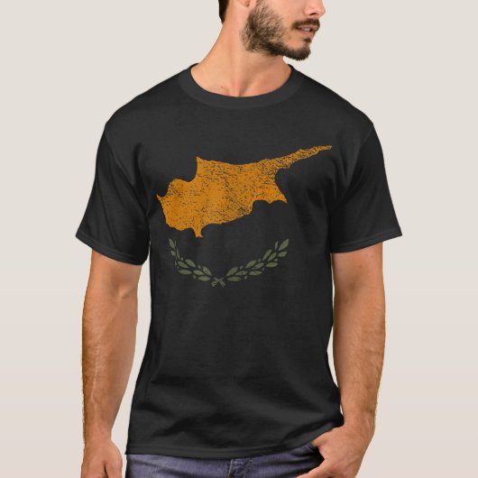 Nationale vlag van Cyprus T-shirt (Voorkant)