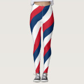 Nationale vlag van de Dominicaanse Republiek gestr Leggings (Voorkant)