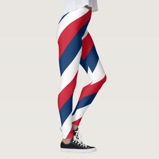 Nationale vlag van de Dominicaanse Republiek gestr Leggings (Rechts)