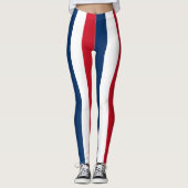 Nationale vlag van de Dominicaanse Republiek gestr Leggings (Voorkant)
