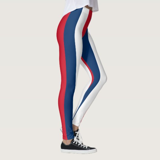 Nationale vlag van de Dominicaanse Republiek gestr Leggings (Rechts)