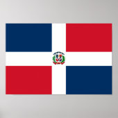 Nationale vlag van de Dominicaanse Republiek Poster (Voorkant)