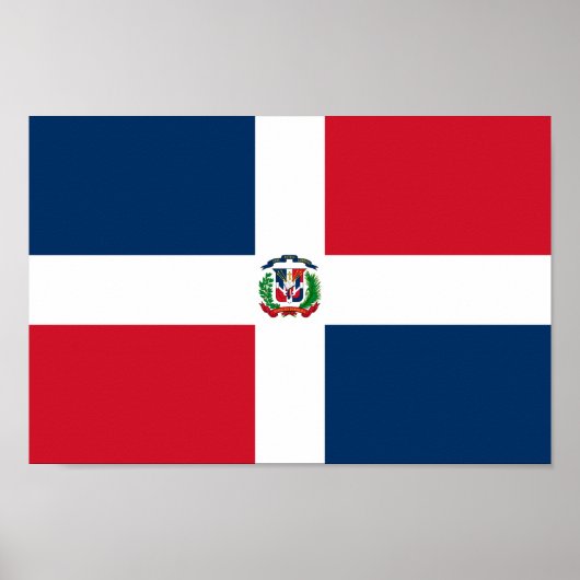 Nationale vlag van de Dominicaanse Republiek Poster (Voorkant)