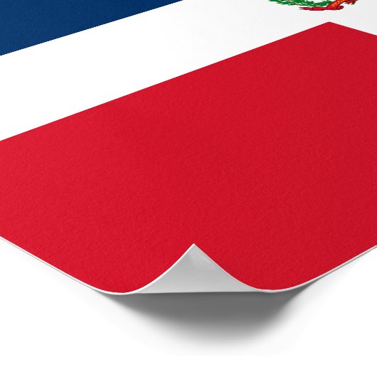 Nationale vlag van de Dominicaanse Republiek Poster (Hoek)