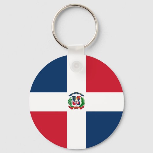 Nationale vlag van de Dominicaanse Republiek Sleutelhanger (Voorkant)