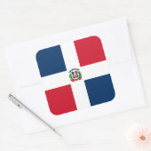 Nationale vlag van de Dominicaanse Republiek Vierkante Sticker (Envelop)
