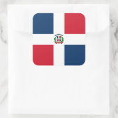 Nationale vlag van de Dominicaanse Republiek Vierkante Sticker (Tas)