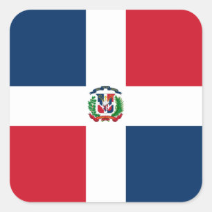 Nationale vlag van de Dominicaanse Republiek Vierkante Sticker