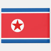 Nationale vlag van de DVK Rectangle magneet (Voorkant)