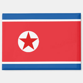 Nationale vlag van de DVK Rectangle magneet