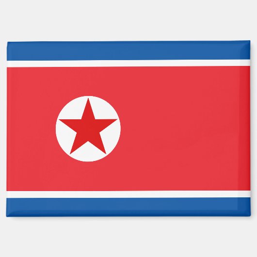 Nationale vlag van de DVK Rectangle magneet (Voorkant)