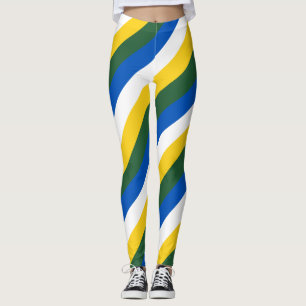 Nationale vlag van de Salomonseilanden gestript Le Leggings