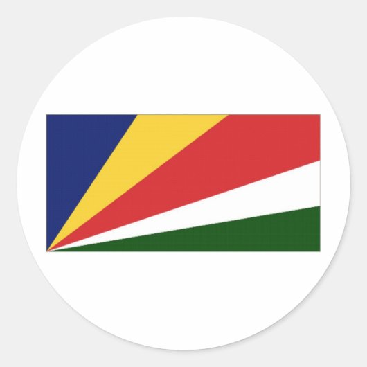 Nationale vlag van de Seychellen Ronde Sticker (Voorkant)