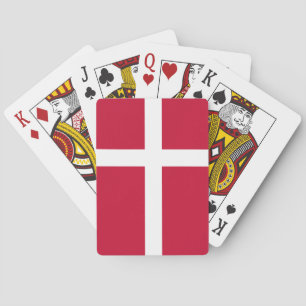 Nationale vlag van Denemarken Pokerkaarten