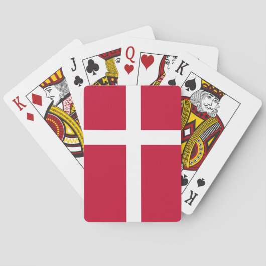 Nationale vlag van Denemarken Pokerkaarten (Achterkant)