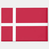 Nationale Vlag van Denemarken Rectangle magneet (Voorkant)