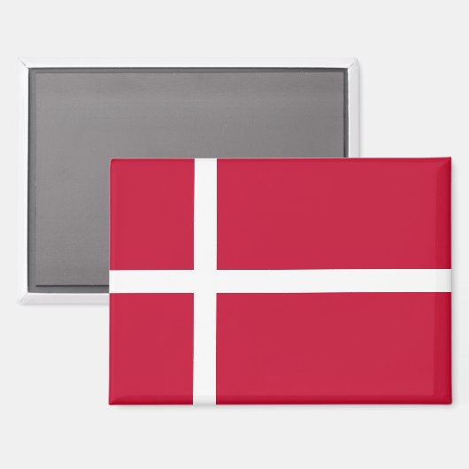 Nationale Vlag van Denemarken Rectangle magneet (Voorkant / Achterkant)