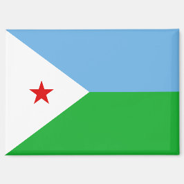 Nationale Vlag van Djibouti Rectangle magneet