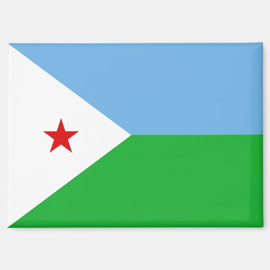 Nationale Vlag van Djibouti Rectangle magneet (Voorkant)