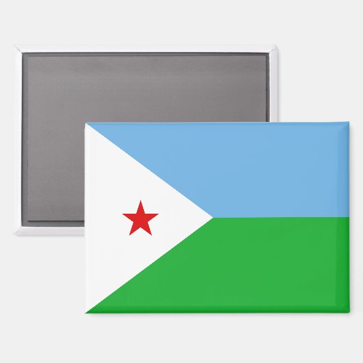 Nationale Vlag van Djibouti Rectangle magneet (Voorkant / Achterkant)