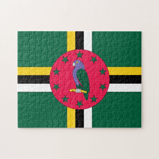 Nationale vlag van Dominica Legpuzzel (Horizontaal)
