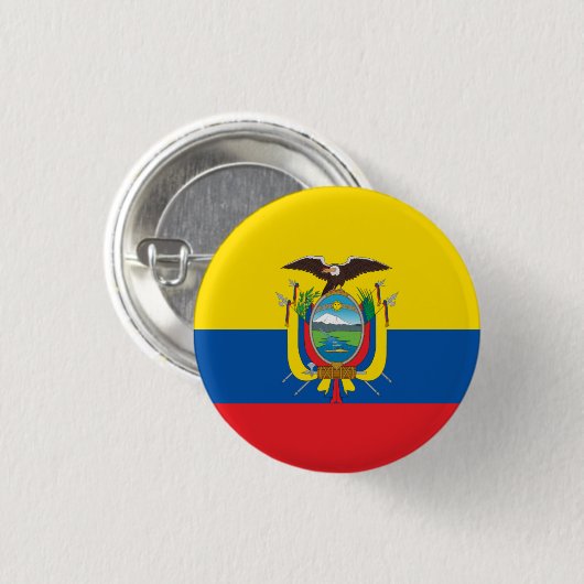 Nationale vlag van Ecuador Ronde Button 3,2 Cm (Voorkant /achterkant)