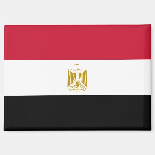 Nationale Vlag van Egypte Rectangle magneet (Voorkant)