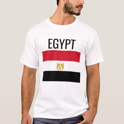 Nationale vlag van Egypte/Wereldland T-shirt (Voorkant)