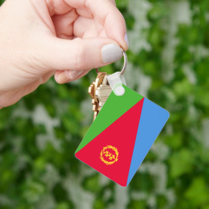 Nationale vlag van Eritrea Rechthoek Sleutelhanger