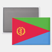 Nationale vlag van Eritrea Rechthoekige magneet (Voorkant / Achterkant)