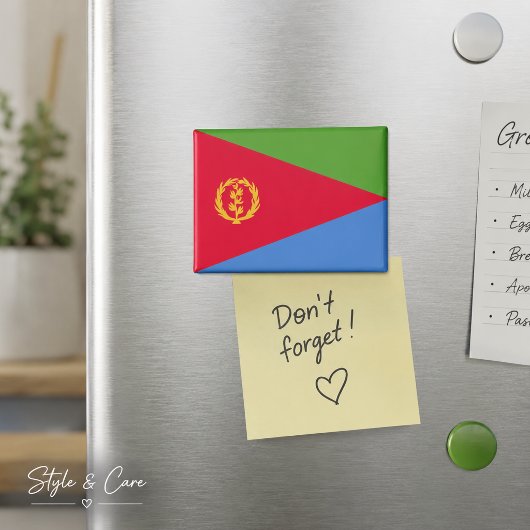 Nationale vlag van Eritrea Rechthoekige magneet