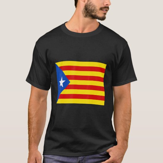 Nationale vlag van Estelada Spanje T-shirt (Voorkant)