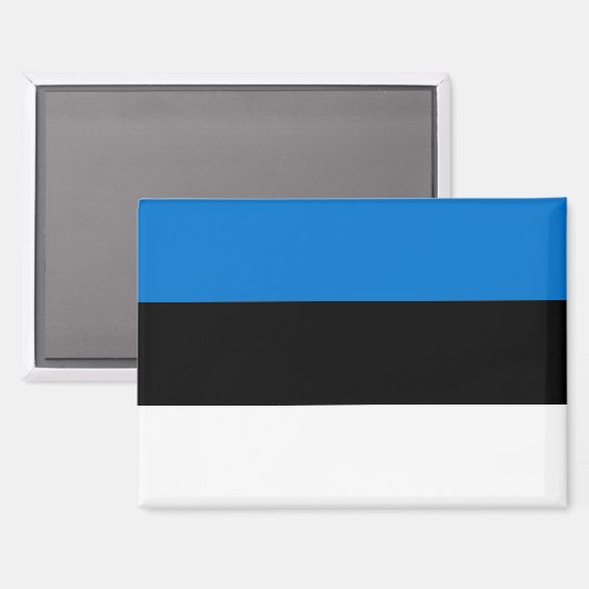 Nationale Vlag van Estland Rectangle magneet (Voorkant / Achterkant)