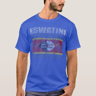 Nationale vlag van Eswatini souvenir cadeau voor m T-shirt