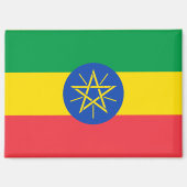 Nationale Vlag van Ethiopië Rectangle magneet (Voorkant)