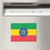 Nationale Vlag van Ethiopië Rectangle magneet (Insitu (Vaatwasser))