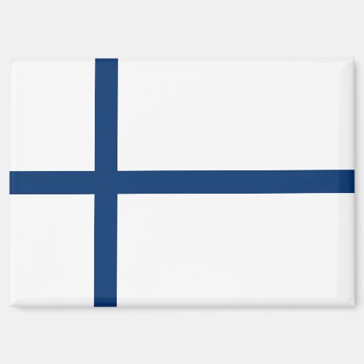 Nationale vlag van Finland Rechthoekige magneet (Voorkant)