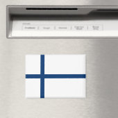 Nationale vlag van Finland Rechthoekige magneet (Insitu (Vaatwasser))