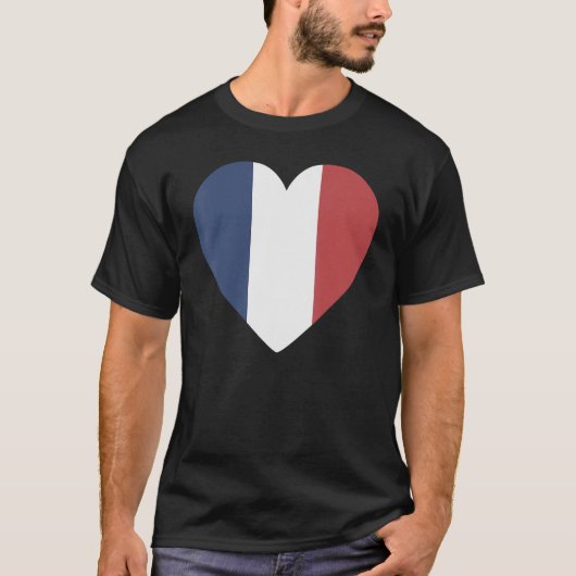 Nationale vlag van Frankrijk souvenir voor manneli T-shirt (Voorkant)