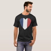 Nationale vlag van Frankrijk souvenir voor manneli T-shirt (Voorkant volledig)