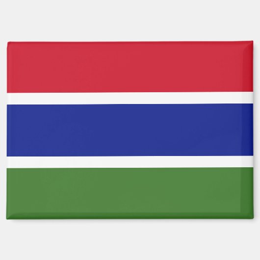 Nationale Vlag van Gambia Rectangle magneet (Voorkant)