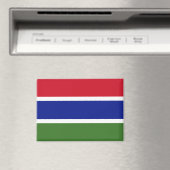 Nationale Vlag van Gambia Rectangle magneet (Insitu (Vaatwasser))