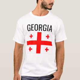 Nationale vlag van Georgië/Wereldland T-shirt