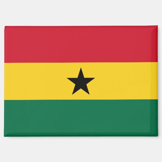 Nationale Vlag van Ghana Rectangle magneet (Voorkant)