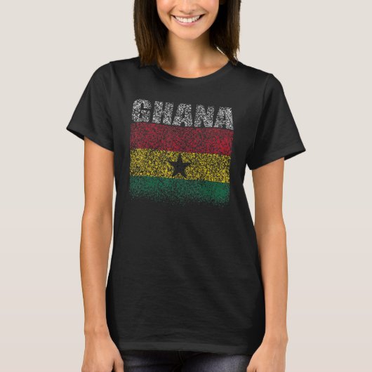 Nationale vlag van Ghana souvenir voor mannen 7 T-shirt (Voorkant)