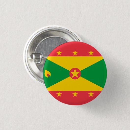 Nationale vlag van Grenada Ronde Button 3,2 Cm (Voorkant /achterkant)